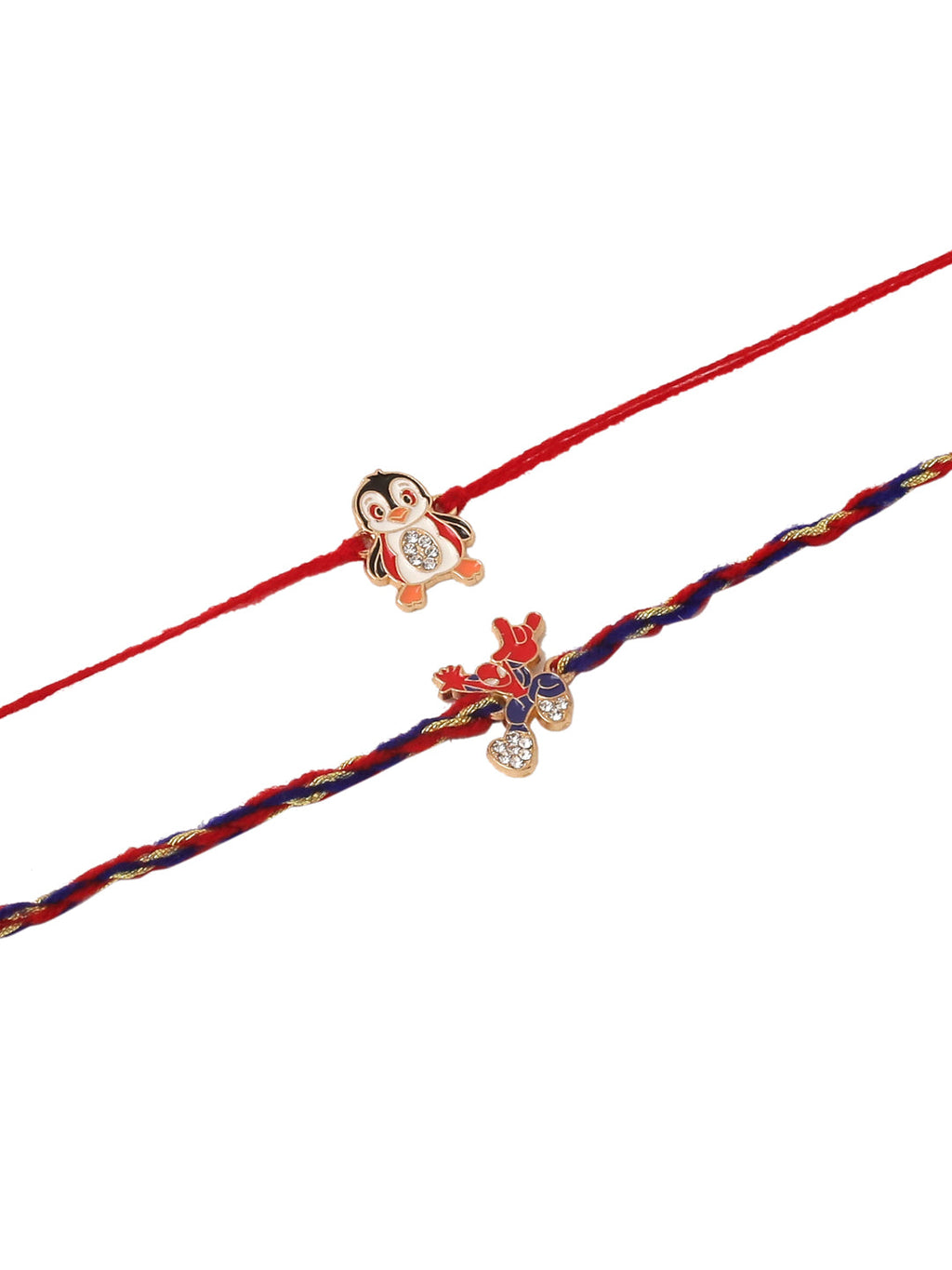 NVR Kids Set of 2 Cartoon Character Blue & Red Thread Rakhi, Combo for Rakshabandhan - Distacart