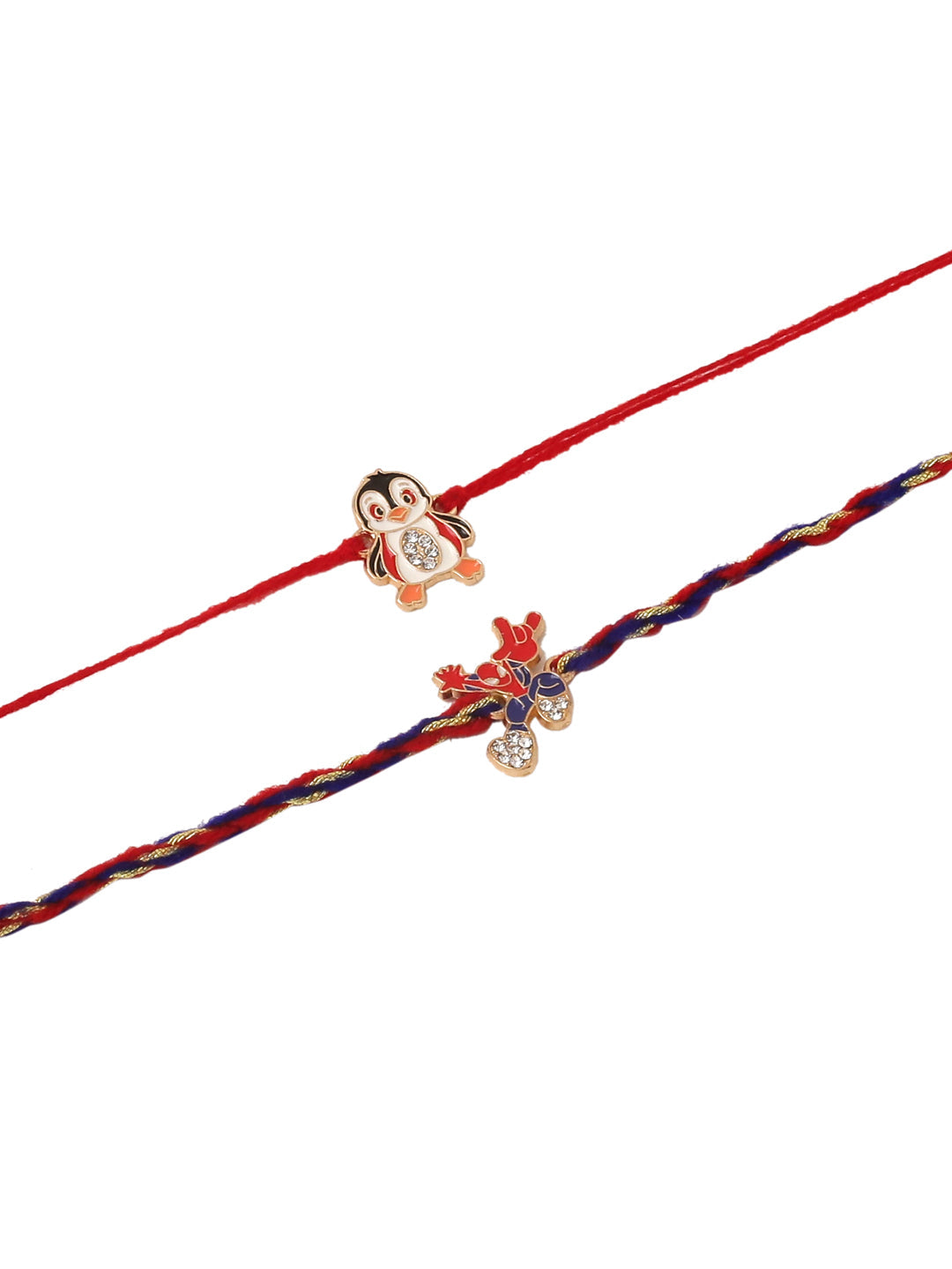 NVR Kids Set of 2 Cartoon Character Blue & Red Thread Rakhi, Combo for Rakshabandhan - Distacart