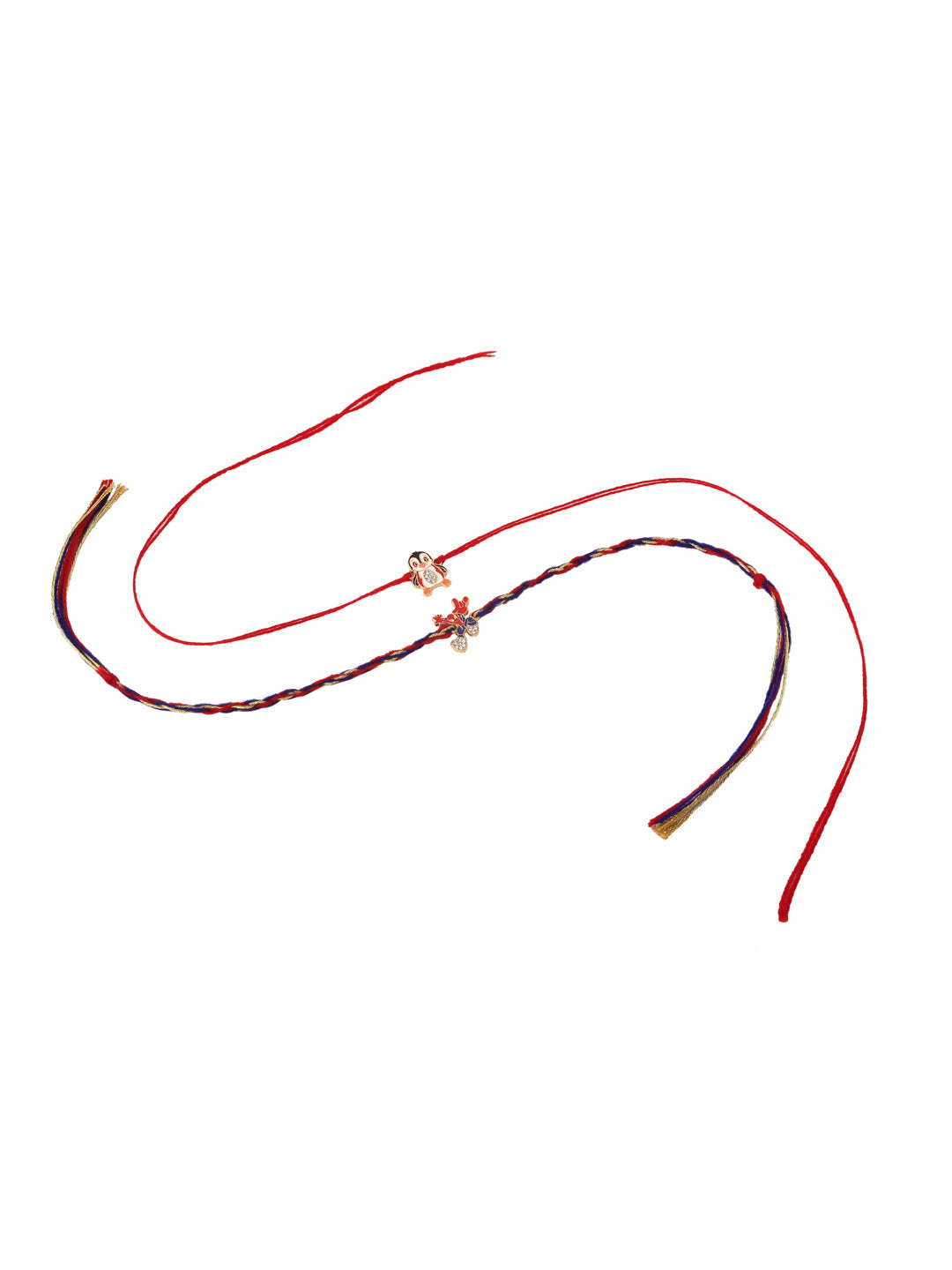 NVR Kids Set of 2 Cartoon Character Blue & Red Thread Rakhi, Combo for Rakshabandhan - Distacart