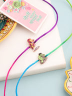 NVR Kids Set of 2 Cartoon Design Multicolor Thread Rakhi with Roli Chawal Chandan & Mishri - Distacart