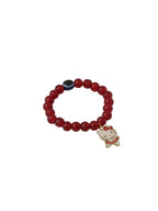 NVR Kids Cartoon Design Maroon Artificial Beads Thread Rakhi with Roli Chawal Chandan & Mishri - Distacart
