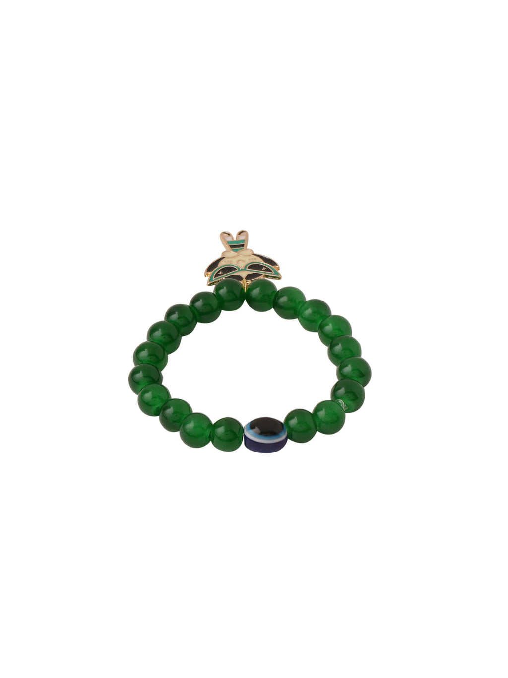 NVR Kids Cartoon Design Green Artificial Beads Thread Rakhi with Roli Chawal Chandan & Mishri - Distacart