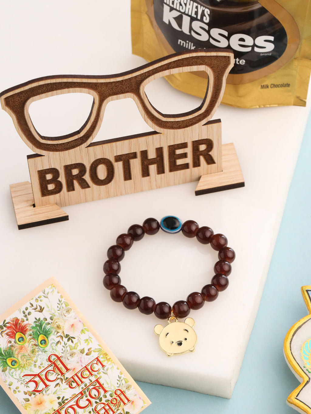 NVR Kids Cartoon Design Brown Artificial Beads Thread Rakhi, Combo for Rakshabandhan - Distacart