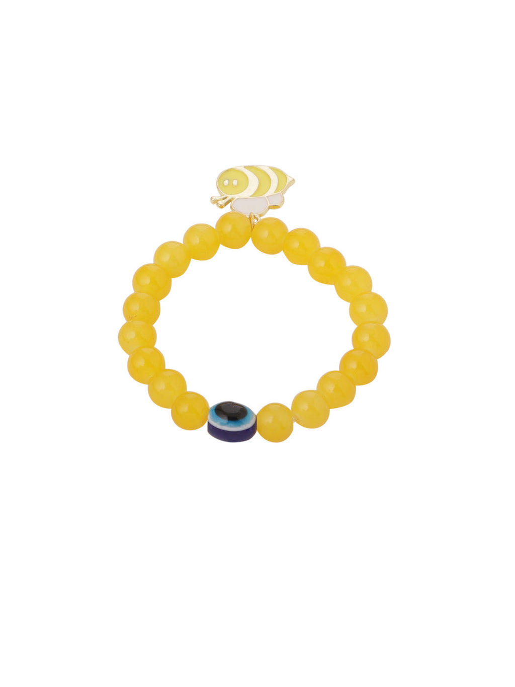 NVR Kids Cartoon Design Yellow Artificial Beads Thread Rakhi with Roli Chawal Chandan & Mishri - Distacart