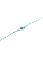 NVR Men's Set of 3 Multicolor Evil Eye Thread Rakhi with Roli Chawal Chandan & Mishri - Distacart