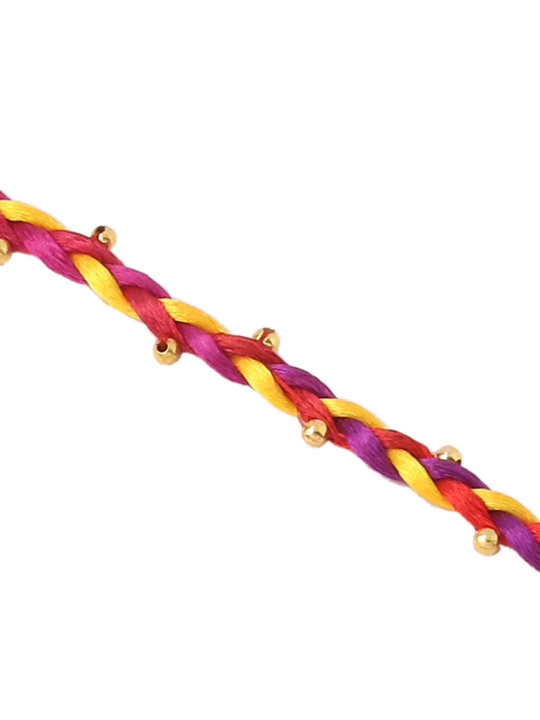 NVR Men Multicolor Artificial Beads Thread Rakhi with Roli Chawal Chandan & Mishri - Distacart