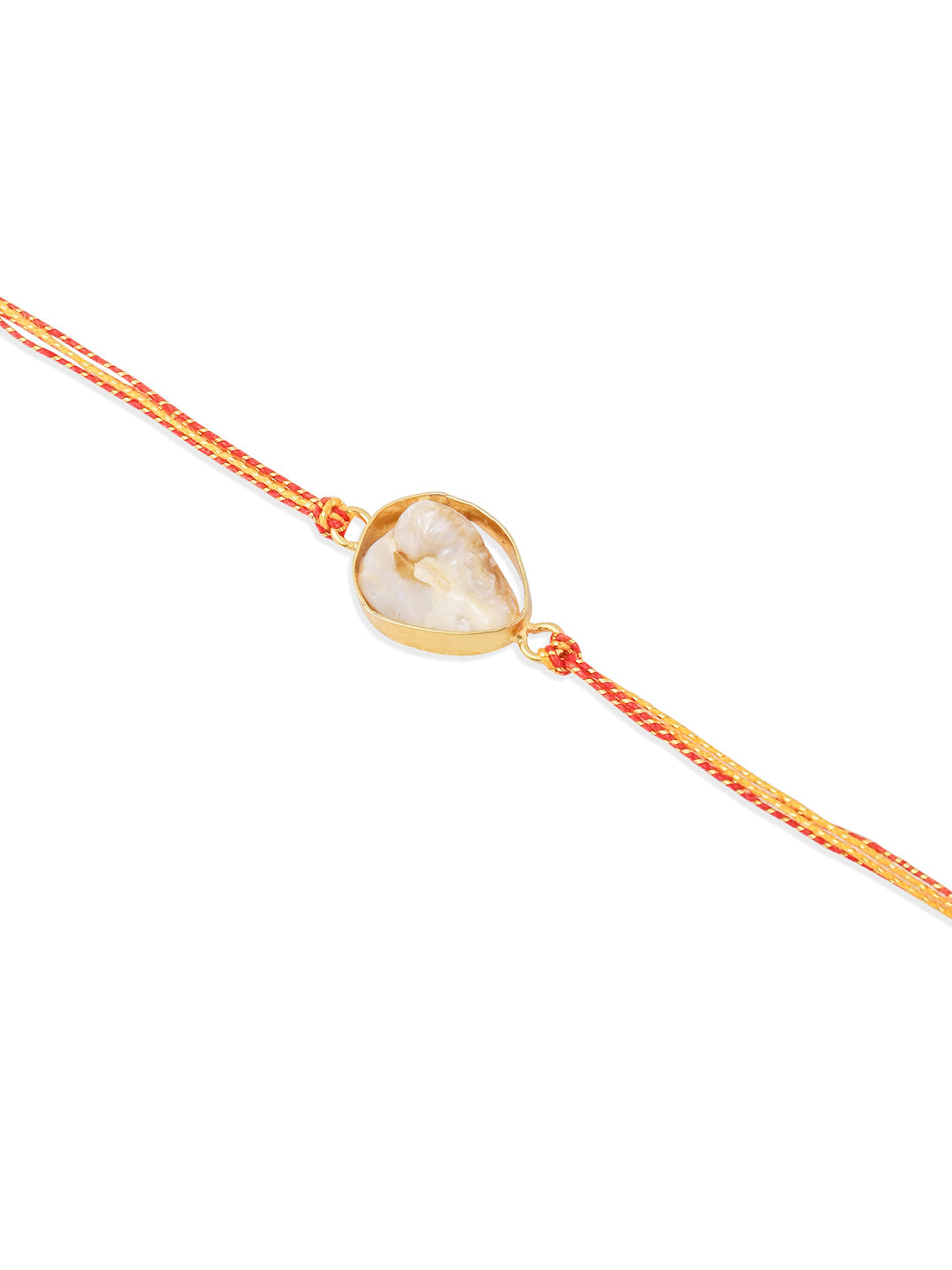 NVR Set of 2 Gold Toned Pearls Bhaiya Bhabhi Rakhi, Combo for Rakshabandhan - Distacart