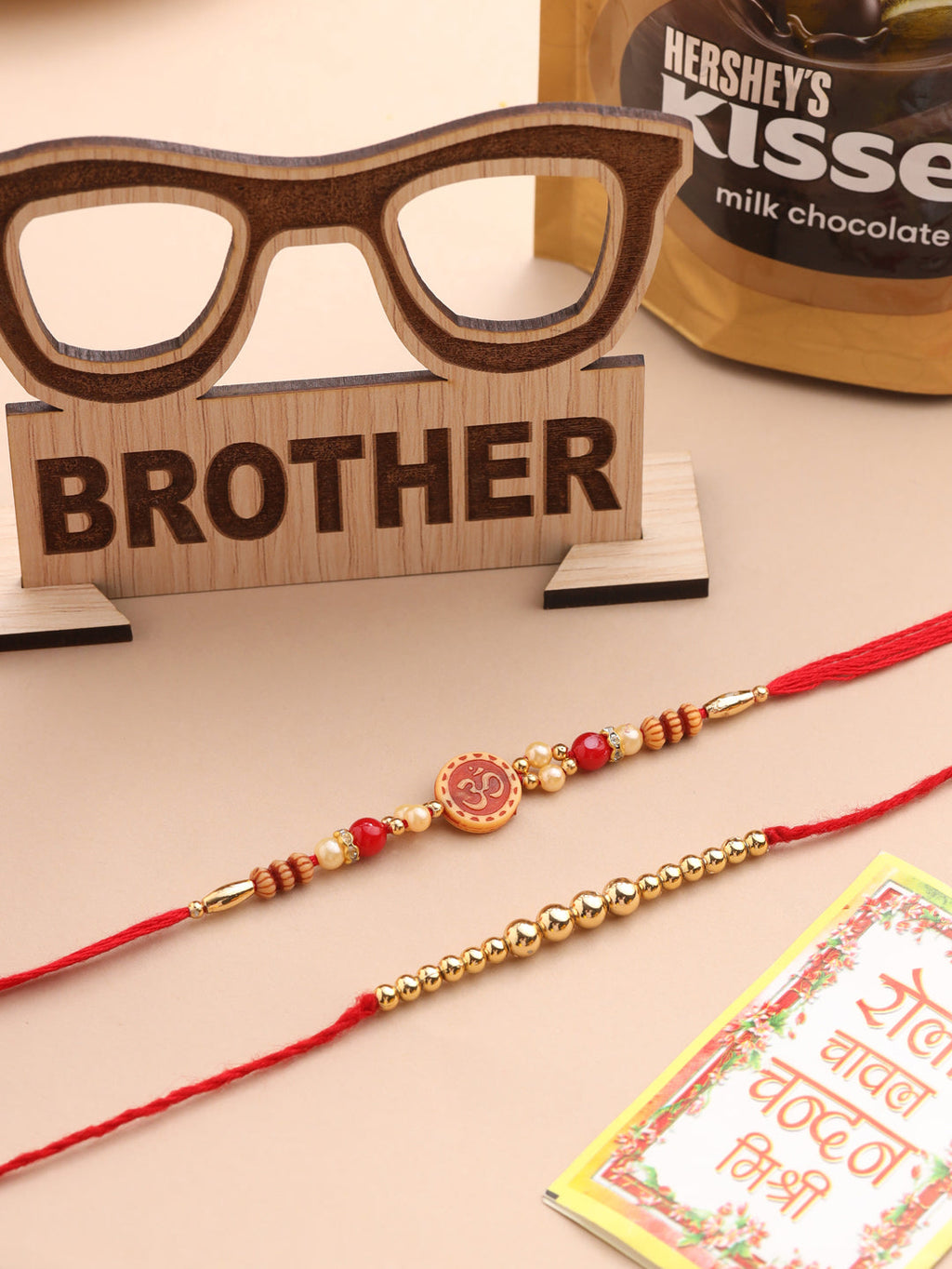 NVR Men's Set of 2 Red Religious Thread Rakhi, Combo for Rakshabandhan - Distacart