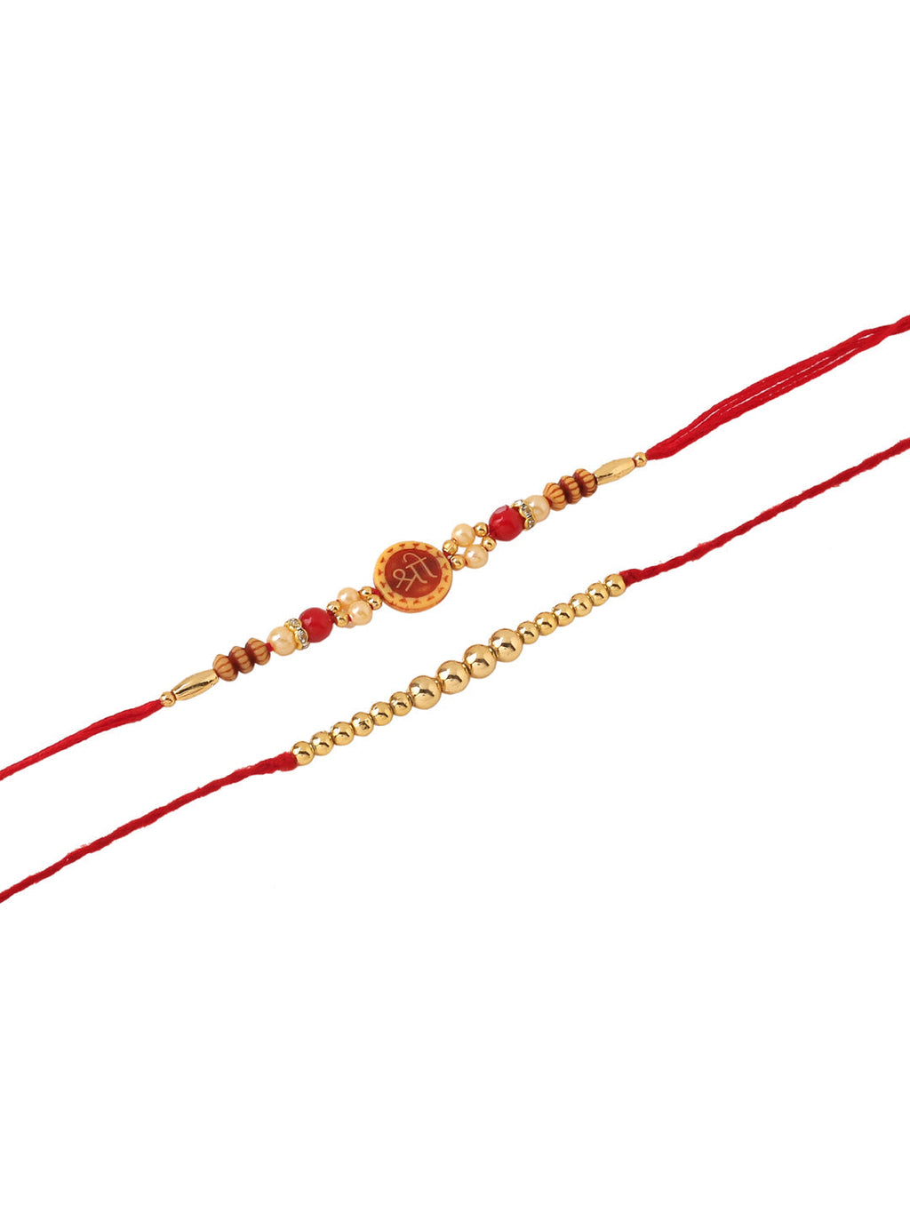 NVR Men's Set of 2 Red Religious Thread Rakhi, Combo for Rakshabandhan - Distacart