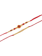 NVR Men's Set of 2 Red Religious Thread Rakhi, Combo for Rakshabandhan - Distacart