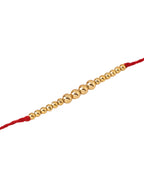 NVR Men's Set of 2 Red Religious Thread Rakhi with Roli Chawal Chandan & Mishri - Distacart