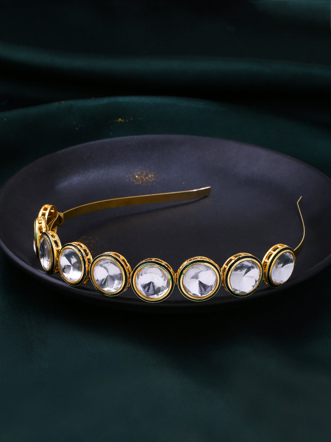 NVR Women Kundan Studded Hair Band