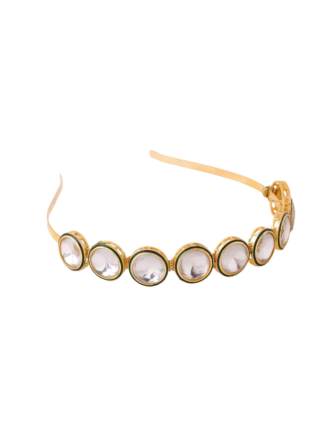 NVR Women Kundan Studded Hair Band