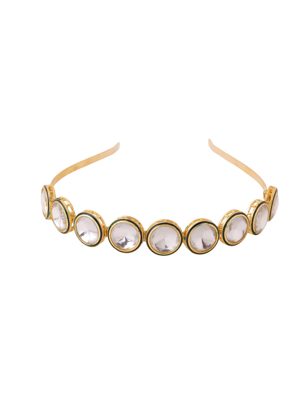 NVR Women Kundan Studded Hair Band