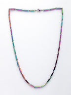 NVR Men Multicolor Rhodium-Plated Stainless Steel Chain - Distacart