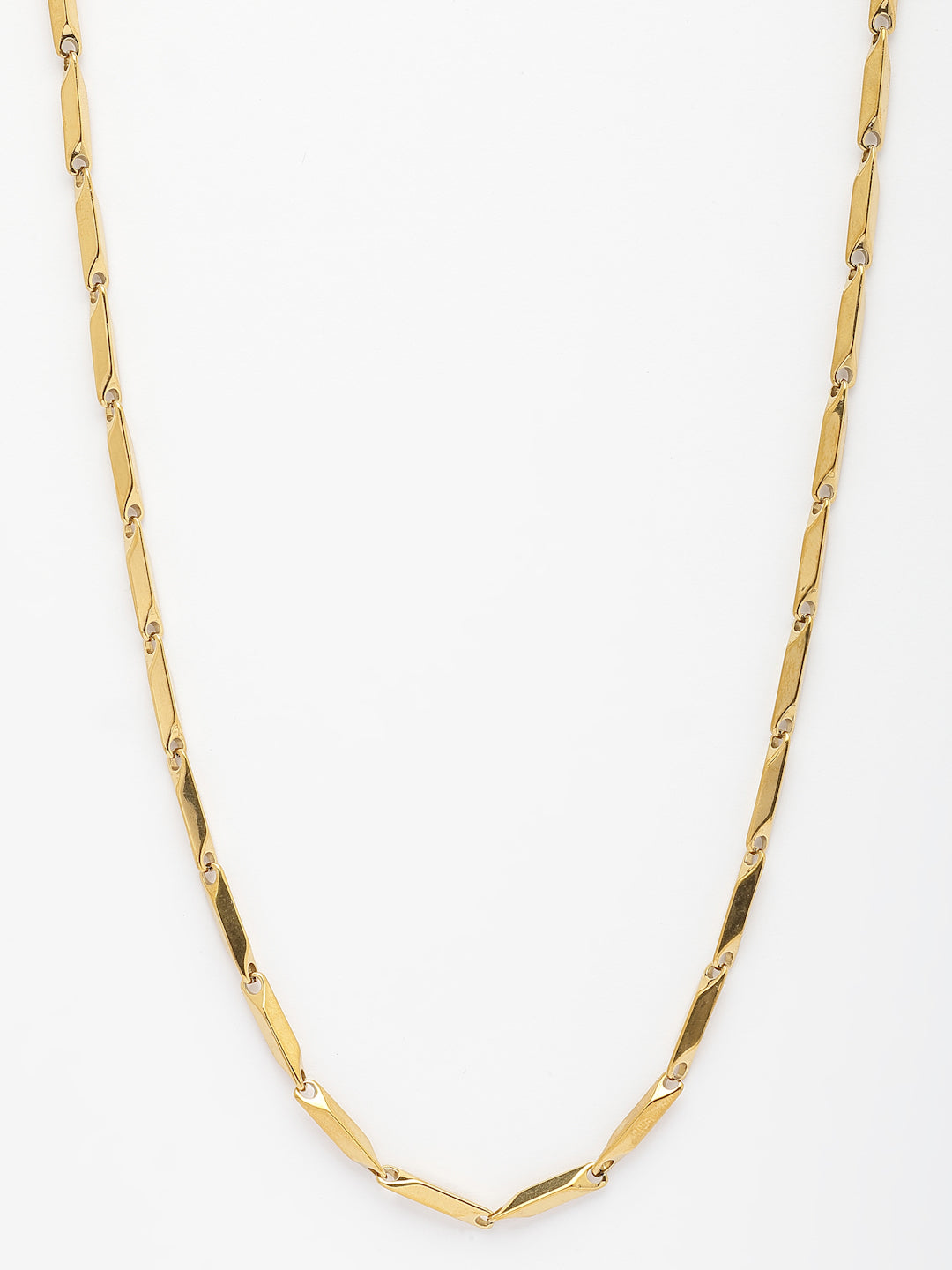 NVR Men Gold-Polished Stainless Steel Chain - Distacart