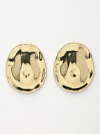 NVR Women's Gold-Polished Oval Shape Studs Earring - Distacart