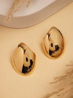NVR Women's Gold-Polished Contemporary Drop Earrings - Distacart