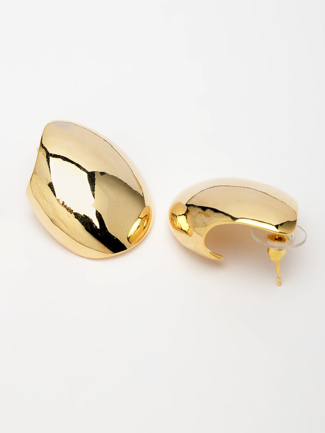 NVR Women's Gold-Polished Contemporary Drop Earrings - Distacart