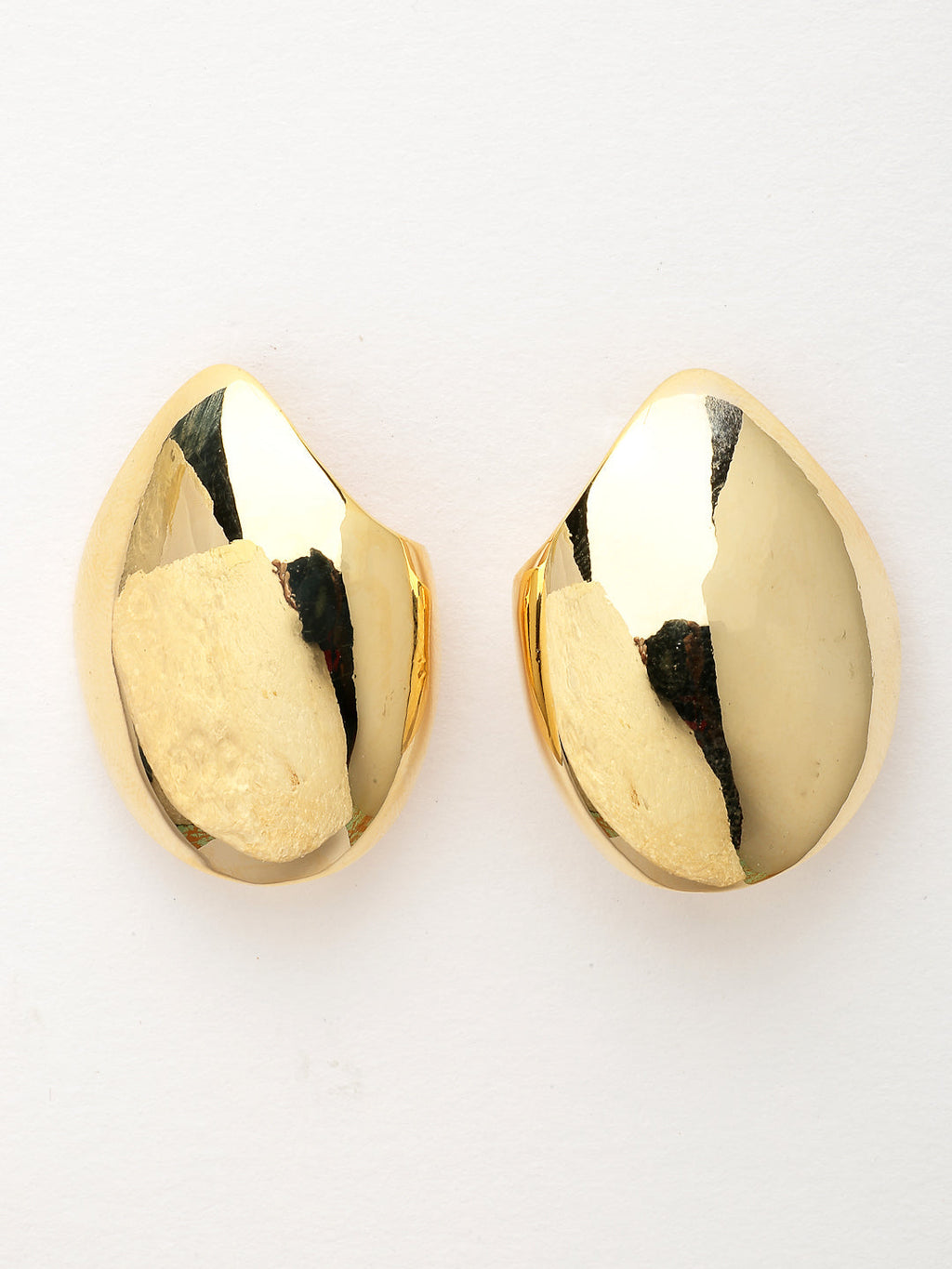 NVR Women's Gold-Polished Contemporary Drop Earrings - Distacart