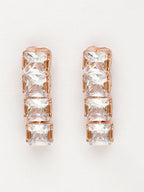NVR Women's Rose Gold-Polished CZ-Studded Jewellery Set