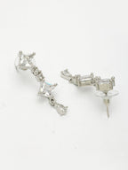 NVR Women's Silver-Plated CZ-Studded Brass Handcrafted Jewellery Set