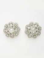 NVR Women's Silver-Plated AD- Studded Circular Shaped Studs Earring - Distacart