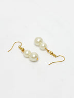 NVR Women's Gold-Polished White Pearl-Beaded Handcrafted Jewellery Set
