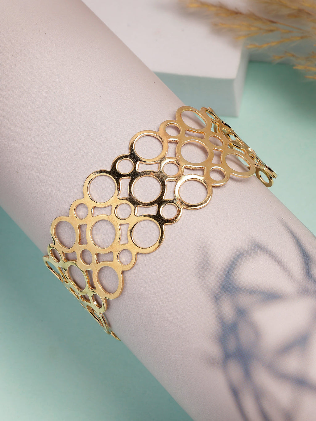 NVR Women's Gold-Polished Cuff Bracelet - Distacart