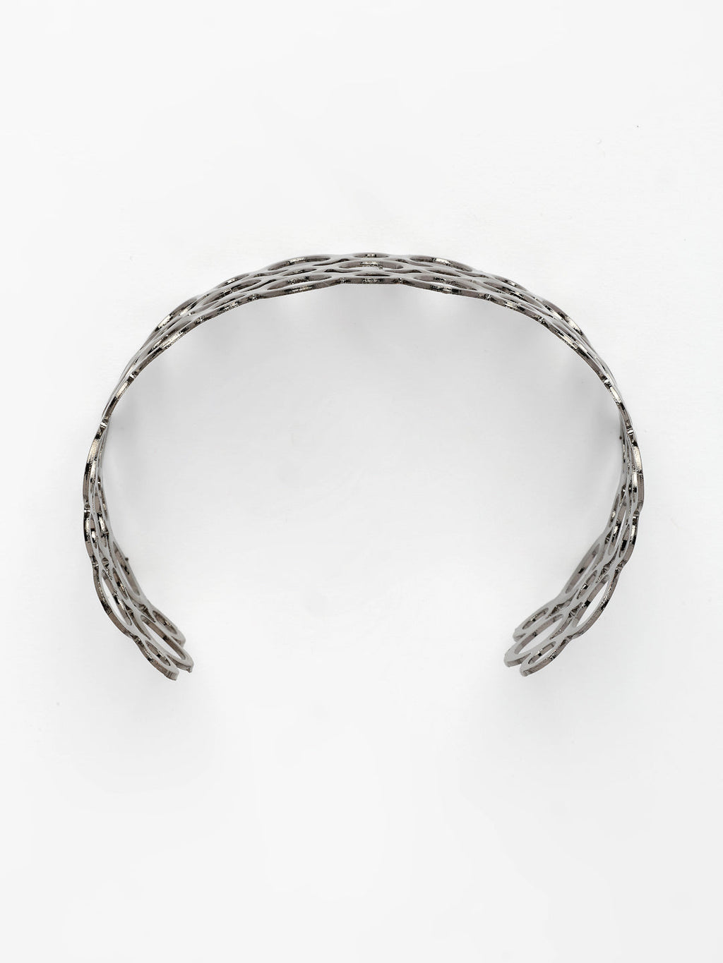 NVR Women's Rhodium-Plated Cuff Bracelet - Distacart