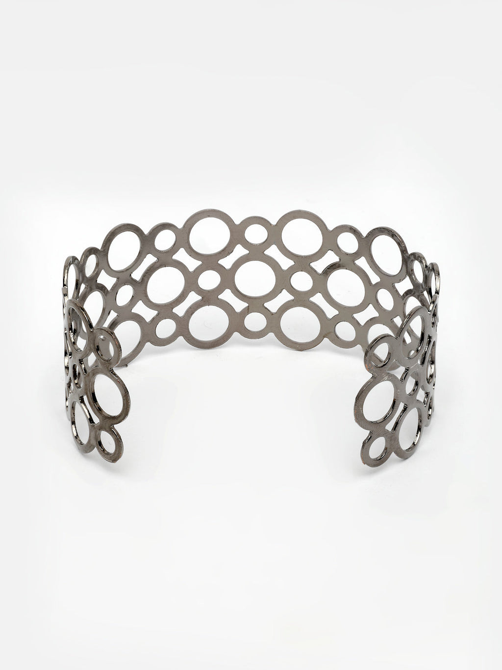 NVR Women's Rhodium-Plated Cuff Bracelet - Distacart