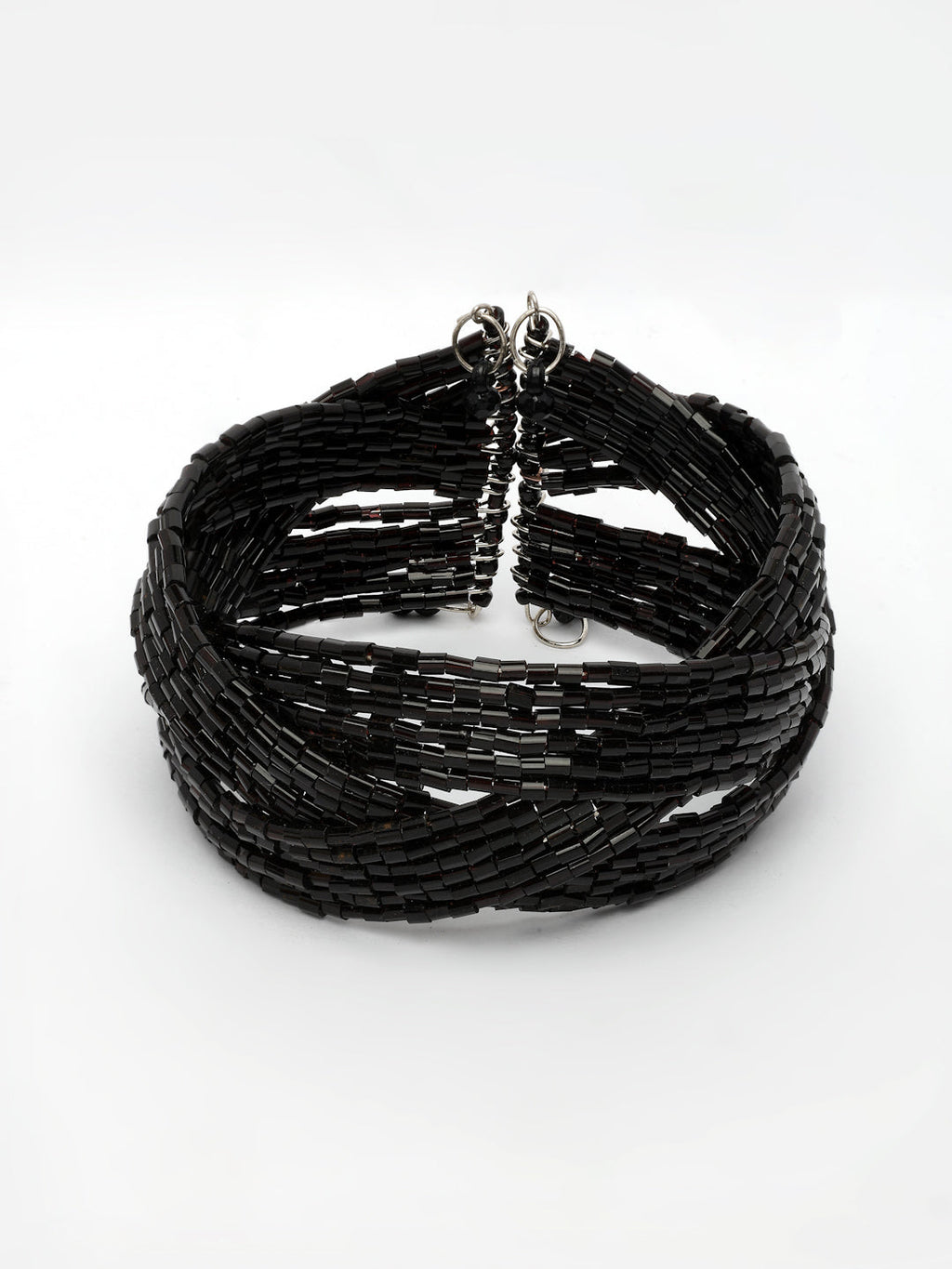 NVR Women's Black Artificial Beads Western Cuff Bracelet - Distacart