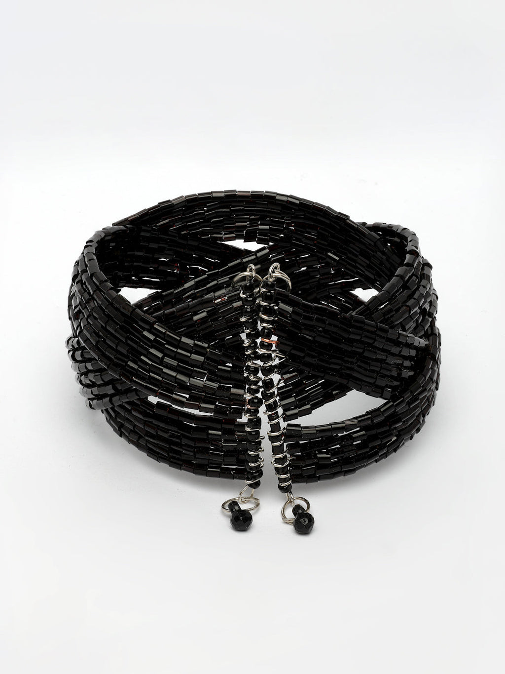 NVR Women's Black Artificial Beads Western Cuff Bracelet - Distacart