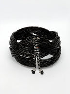 NVR Women's Black Artificial Beads Western Cuff Bracelet - Distacart