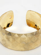 NVR Women's Gold-Polished Self-design Cuff Bracelet - Distacart