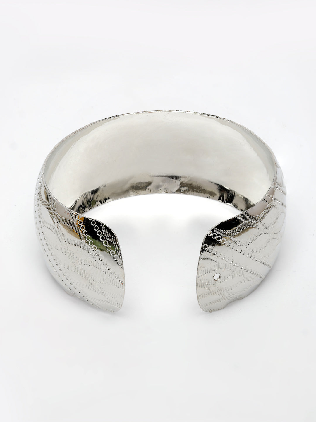 NVR Women's Silver-Plated Self-design Cuff Bracelet - Distacart