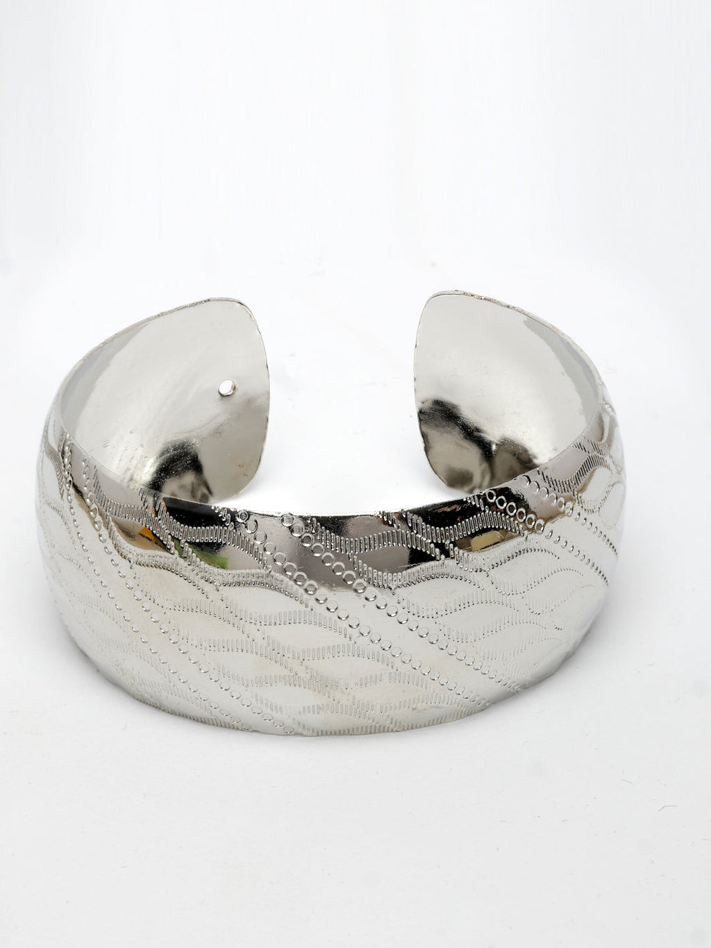 NVR Women's Silver-Plated Self-design Cuff Bracelet - Distacart