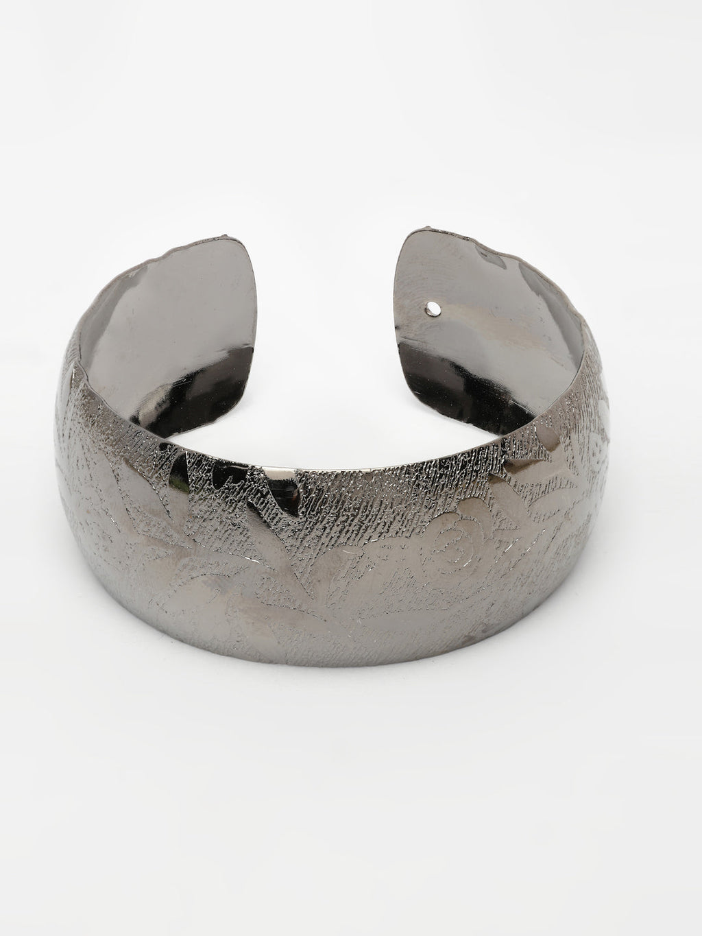 NVR Women's Rhodium-Plated Self-design Cuff Bracelet - Distacart