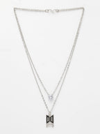 NVR Women's Silver-Toned Artificial Stones Layered Chain - Distacart
