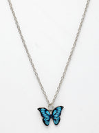 NVR Women's Silver-Plated Chain With Butterfly Pendant
