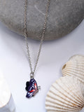 NVR Women's Silver-Plated Chain With Butterfly Pendant