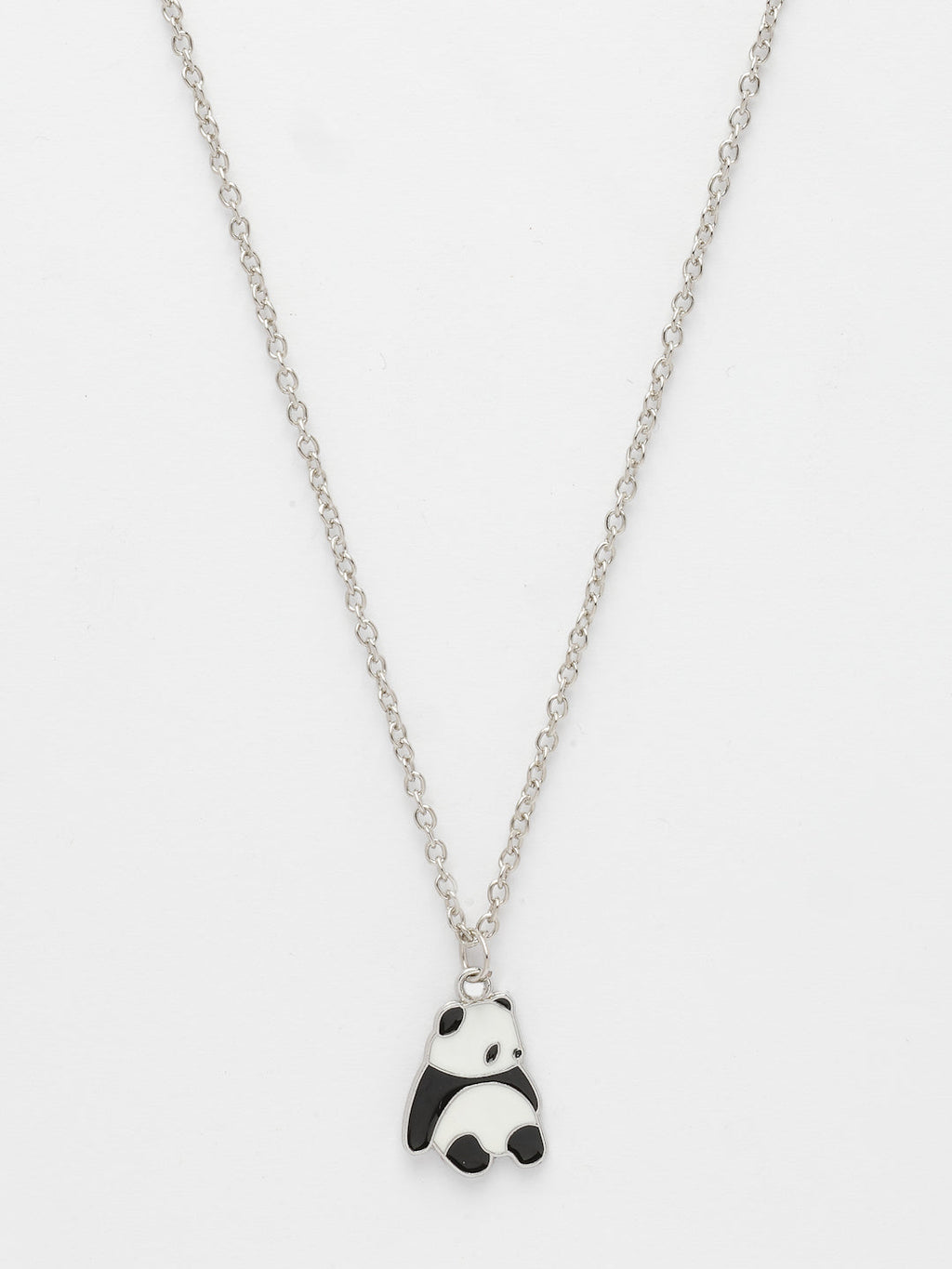 NVR Women's Silver-Plated Chain With Panda Pendant