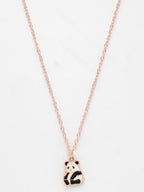 NVR Women's Rose Gold-Polished Chain With Panda Pendant