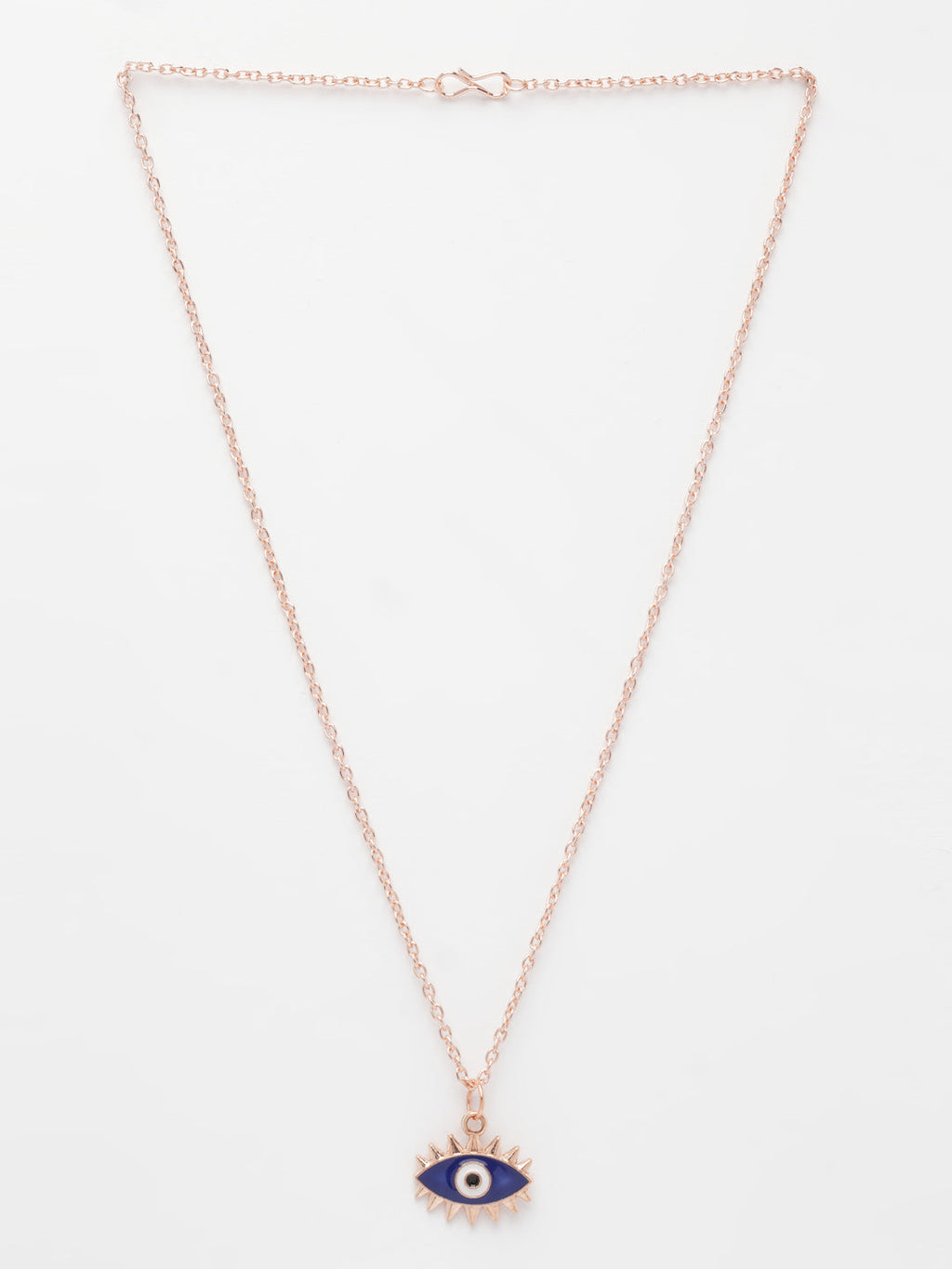 NVR Women's Rose Gold-Polished Chain With Evil Eye Pendant - Distacart