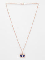 NVR Women's Rose Gold-Polished Chain With Evil Eye Pendant - Distacart