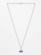 NVR Women's Silver-Plated Chain With Evil Eye Pendant - Distacart