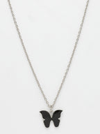 NVR Women's Silver-Plated Chain With Butterfly Pendant