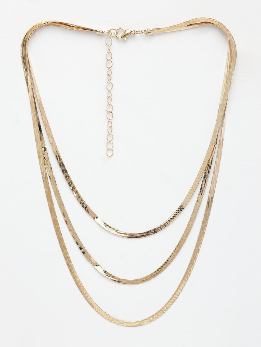 NVR Women's Gold-Polished Minimal Layered Chain