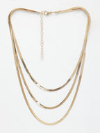NVR Women's Gold-Polished Minimal Layered Chain