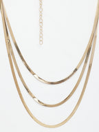 NVR Women's Gold-Polished Minimal Layered Chain